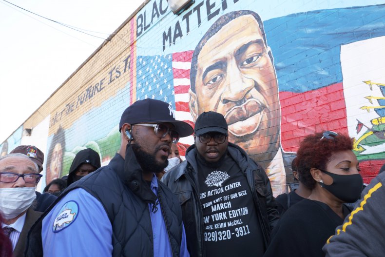 Terrence Floyd speaks at vigil