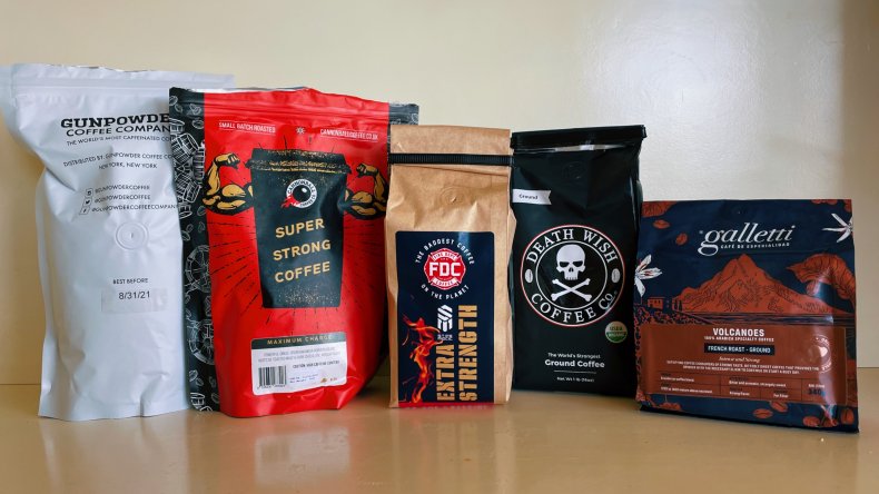 Five bags of strong coffee