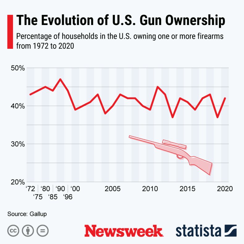 Statista graphic on gun ownership
