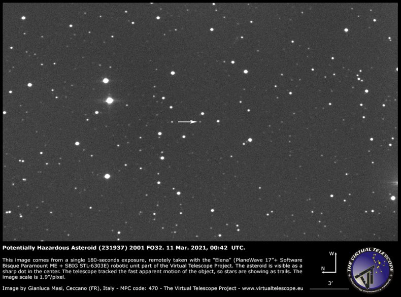 Image of the asteroid 2001 FO32