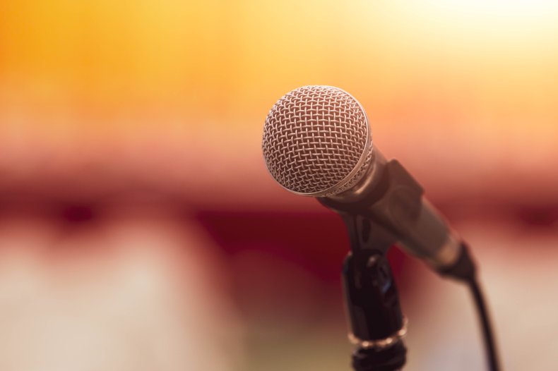 Closeup of a Microphone