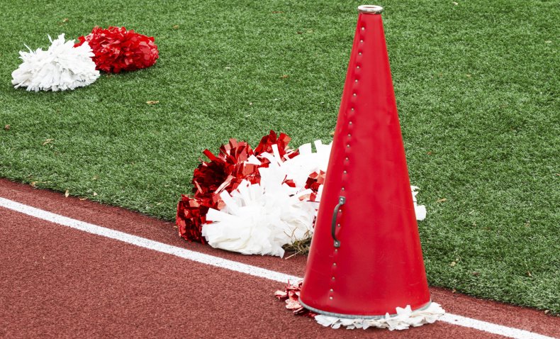 A Red Megaphone Used by Cheerleaders