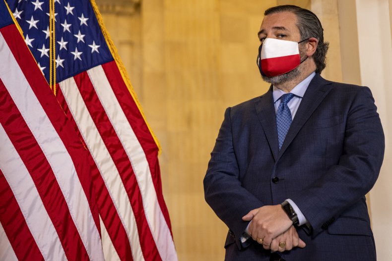 Ted Cruz at Capitol event discussing COVID