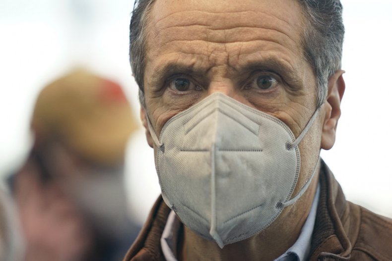 andrew cuomo at vaccination site new york