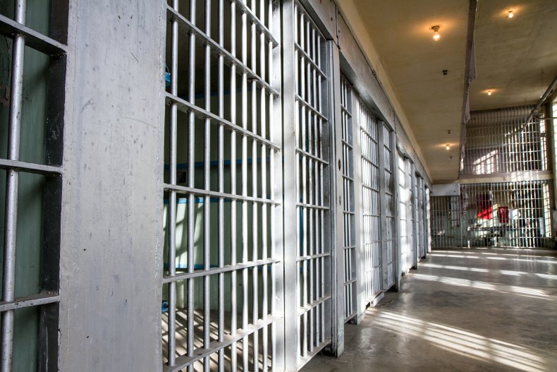 Jail cell stock photo