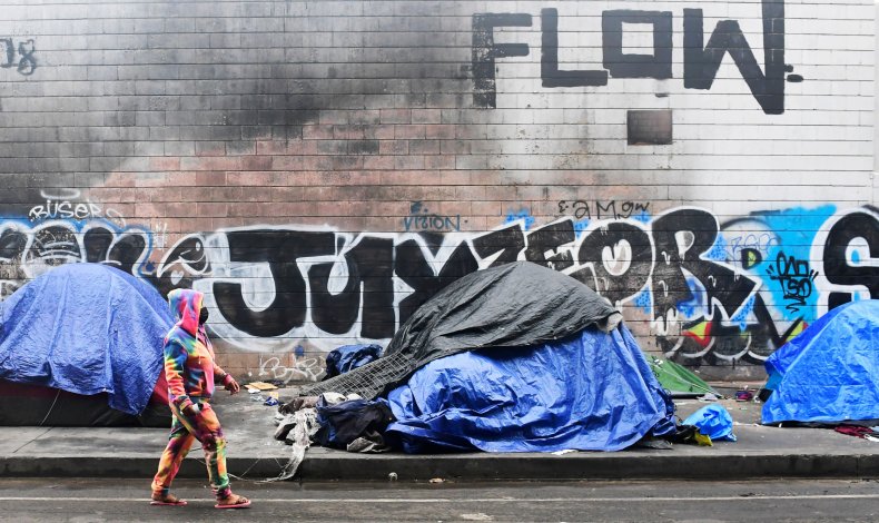 homeless LA California February 2021