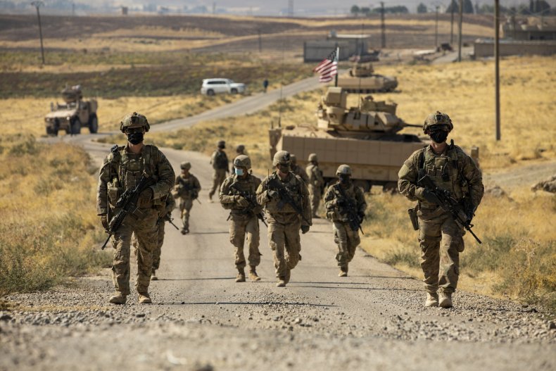 US troops pictured in Syria