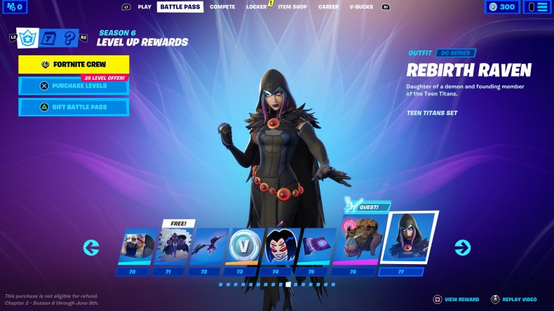 fortnite season 6 battle pass skins raven