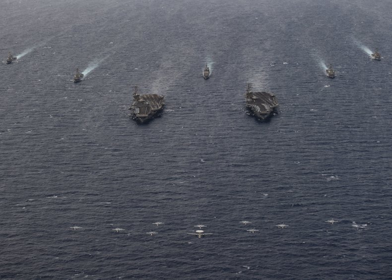 U.S. Navy Aircraft Carriers Conduct Dual-carrier Exercises