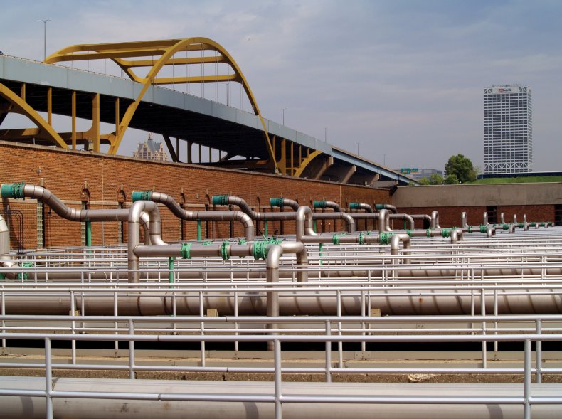 Pipes and bridge
