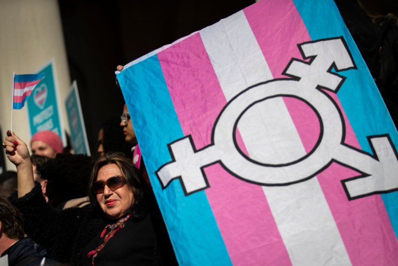 Trans rights protest