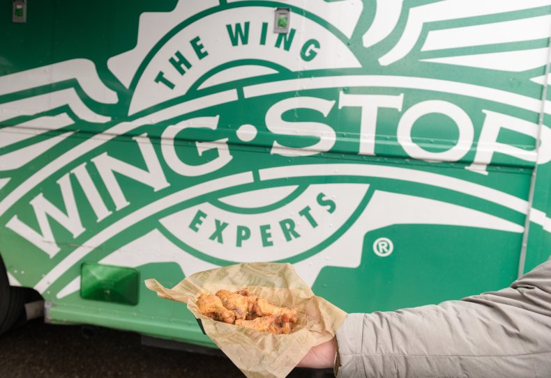 Wingstop logo and chicken