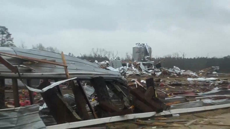 tornado severe weather alabama mississippi louisiana damge