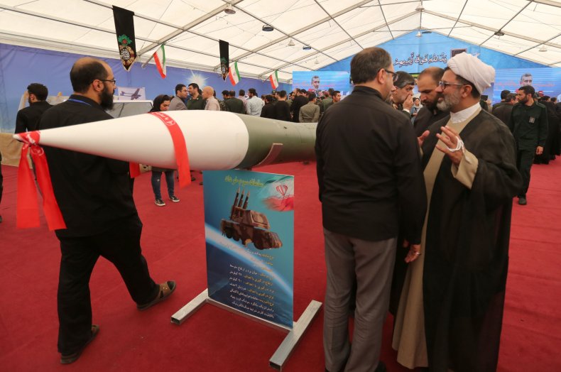 Iran missile at exhibit in Tehran museum