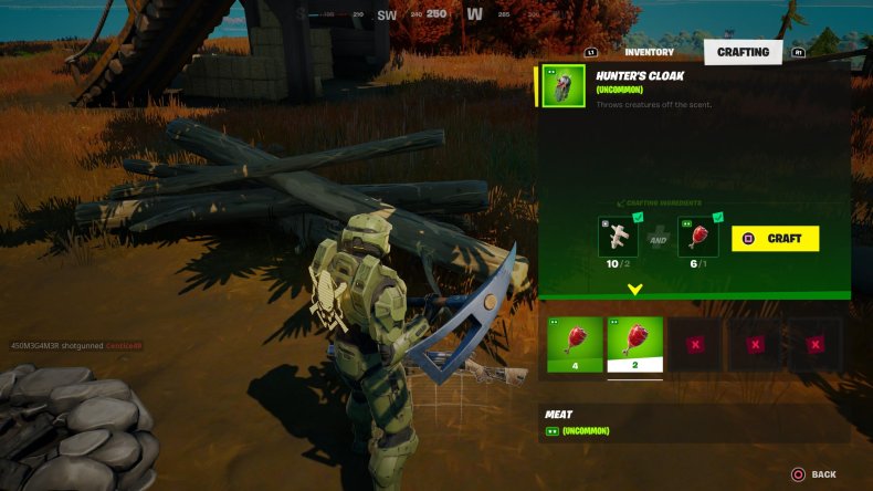 fortnite tame boar hunters cloak