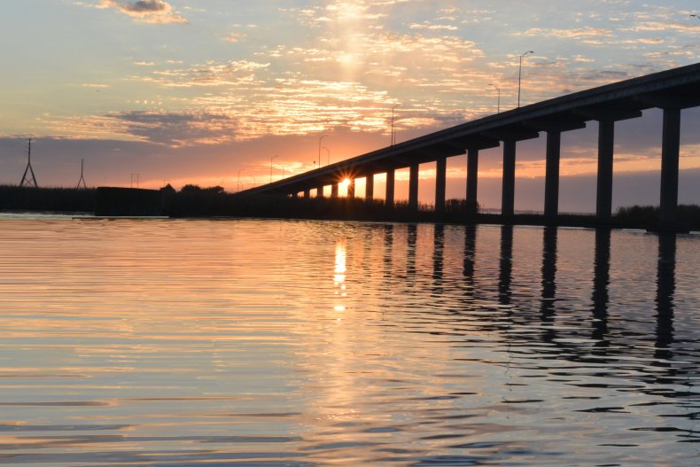Sunrise over the Apalachicola River, Florida
