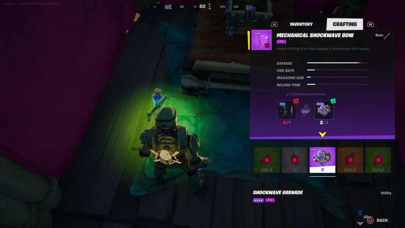 fortnite craft mechanical bow shockwave