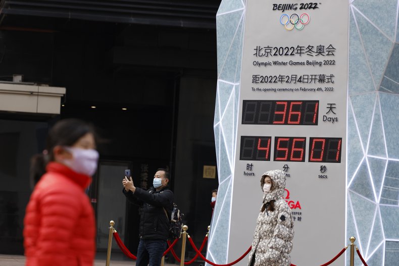 2022 Beijing Olympics countdown clock