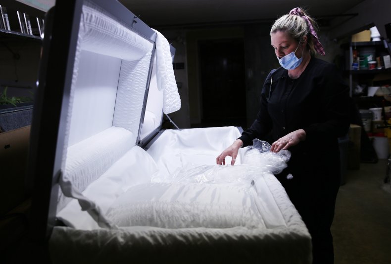 Coffin for COVID victim