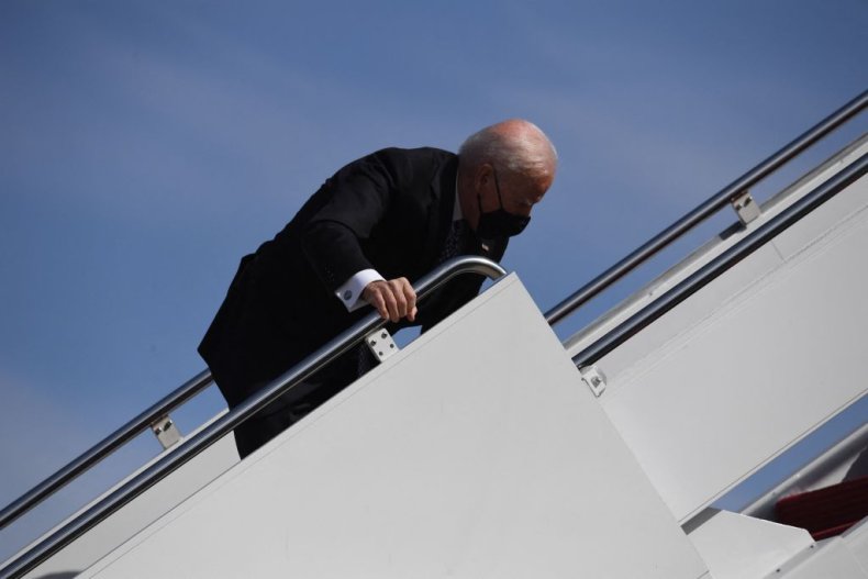 Joe Biden Trips Air Force One