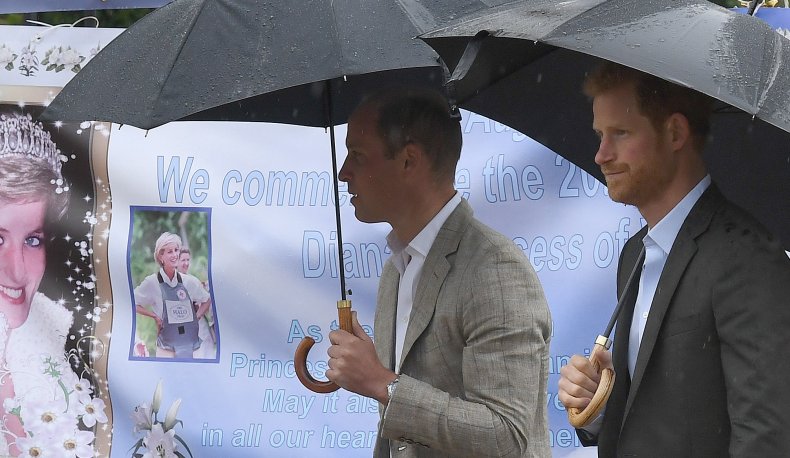 Princes William, Harry Inspect Princess Diana Tributes