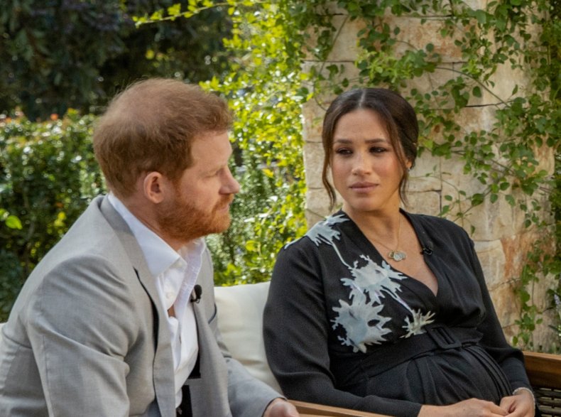 Meghan Markle and Prince Harry with Oprah
