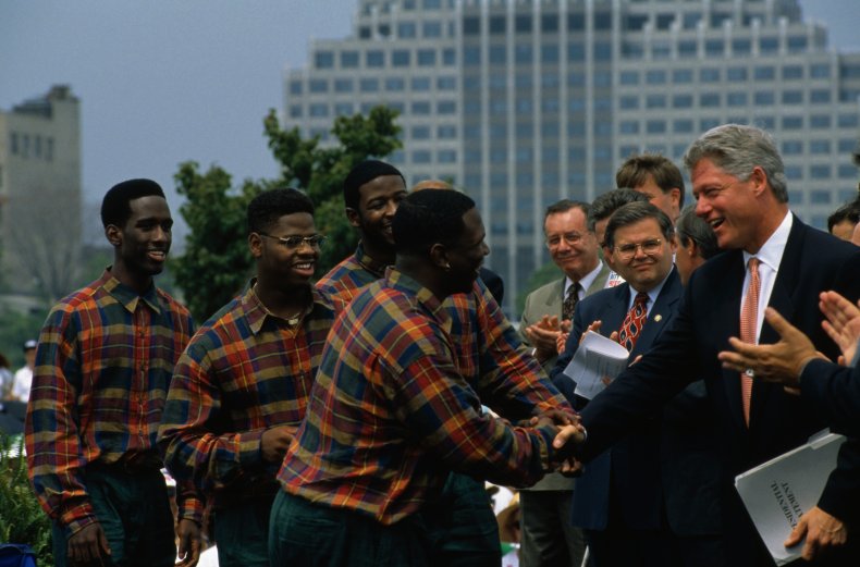 Boys II Men with Bill Clinton