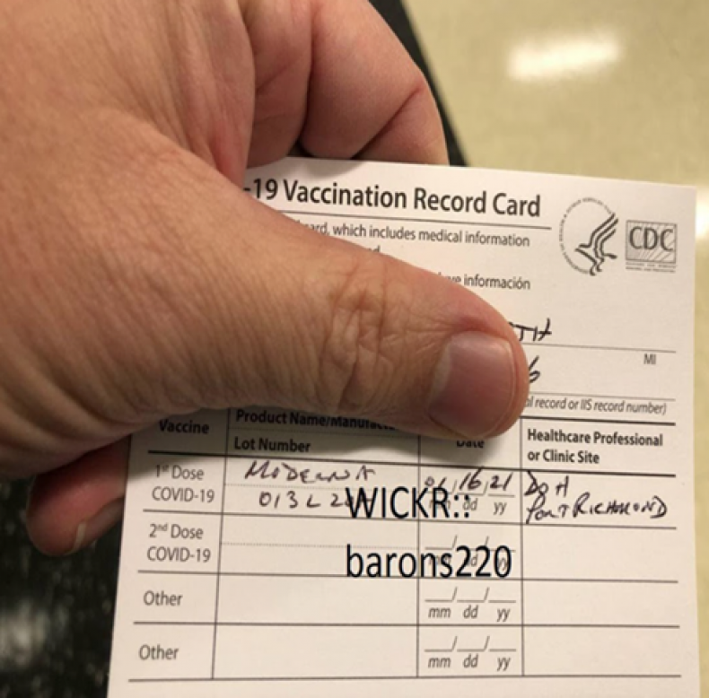 Fake vaccination certificate