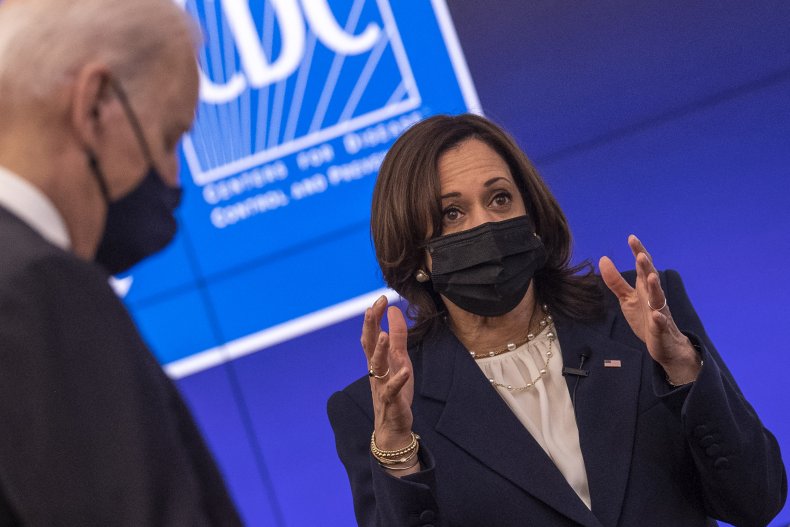 Kamala Harris and Joe Biden at CDC