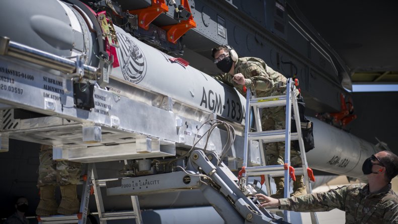 ARRW hypersonic weapon prepared for launch