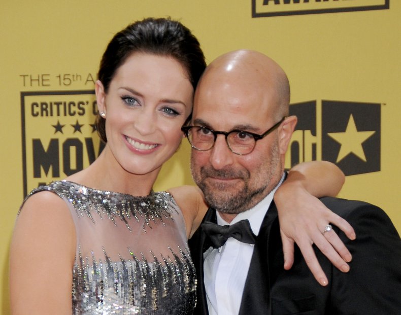Emily Blunt and Stanley Tucci 