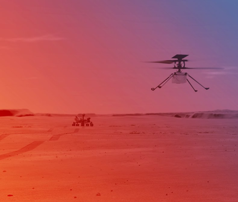 NASA’s Ingenuity Helicopter flying on Mars