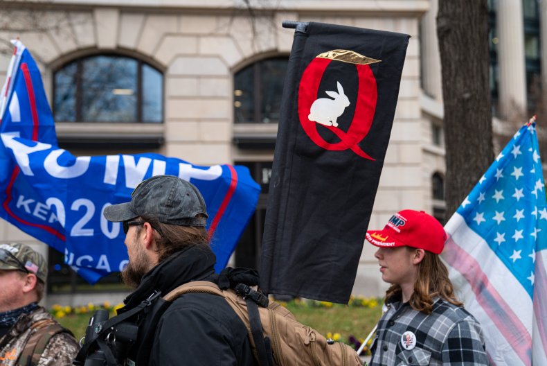 QAnon marchers in DC in January