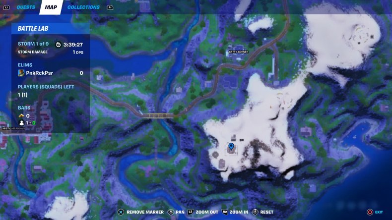 fortnite zenith location map