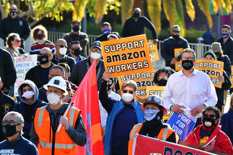 Amazon union protest