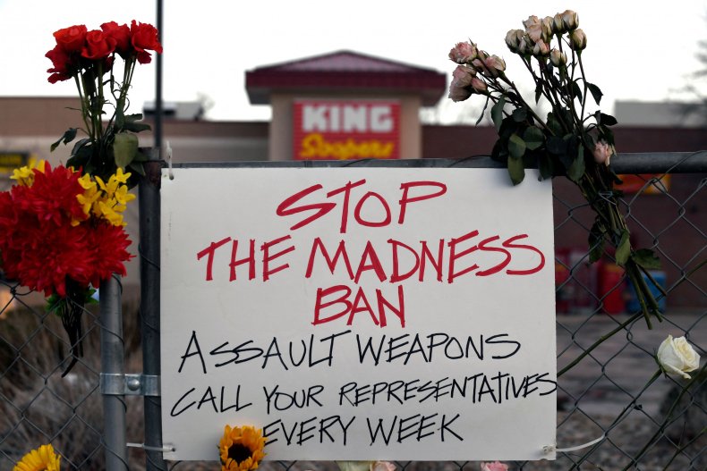 gun control calls outside King Soopers Colorado