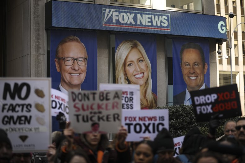 Protesters Outside Fox News Headquarters