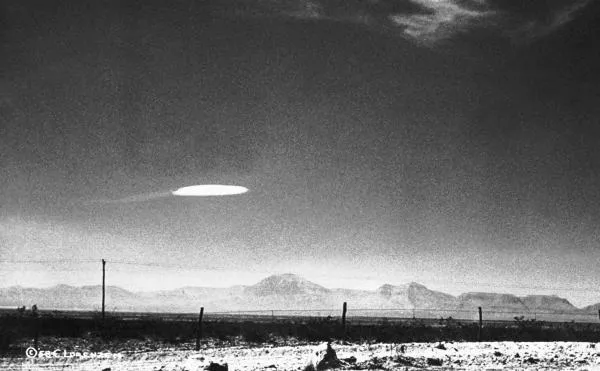 UFO over mountains