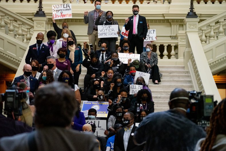 Georgia Voting Bill protest