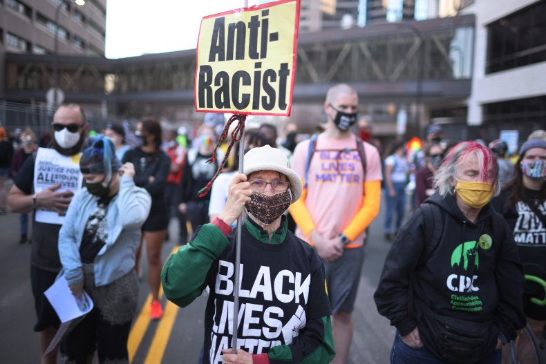 Activists demonstrate outside Hennepin County Government Center