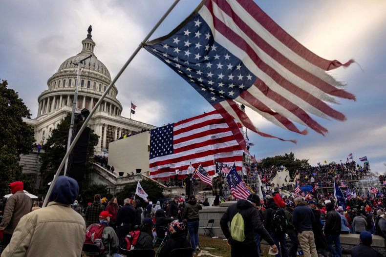 Protesters at Capitol on January 6
