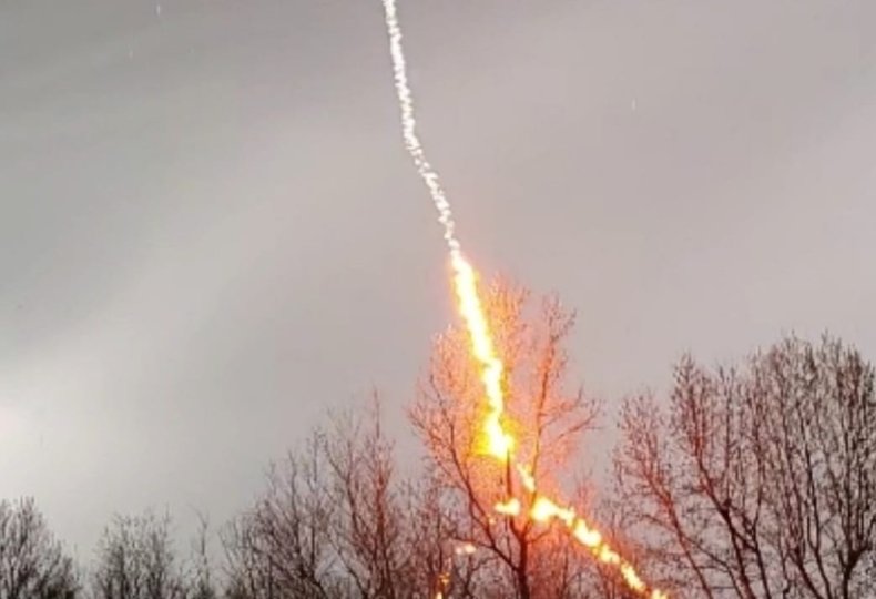 A lightning strike in North Carolina