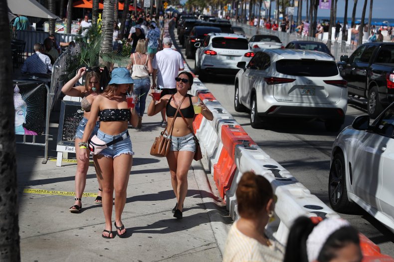 Fort Lauderdale Florida spring breakers March 2021