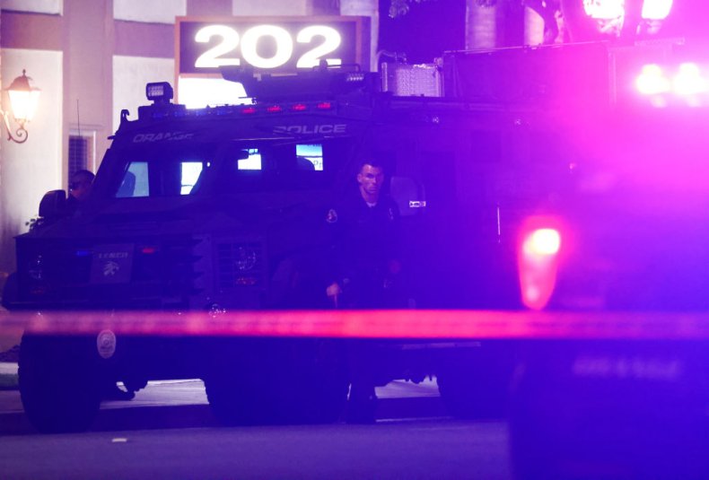 Police at Orange County California Scene