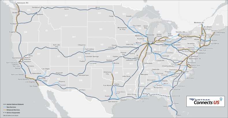 Amtrak: carte