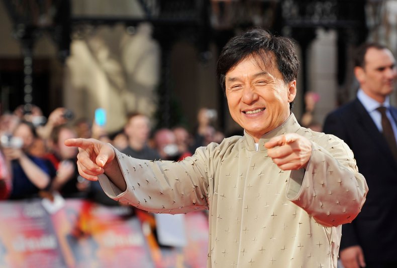 Jackie Chan at Karate Kid premiere