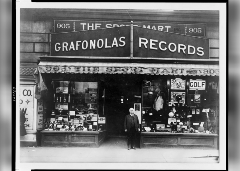 Sporting goods and Grafonolas