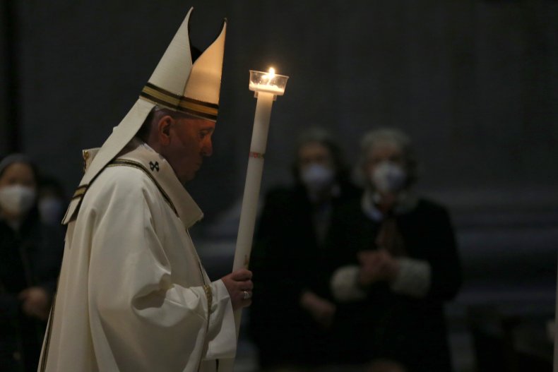 Francis Attends the 'Liturgy of the Light'