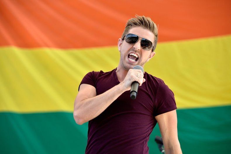 Billy Gilman sings at Pride