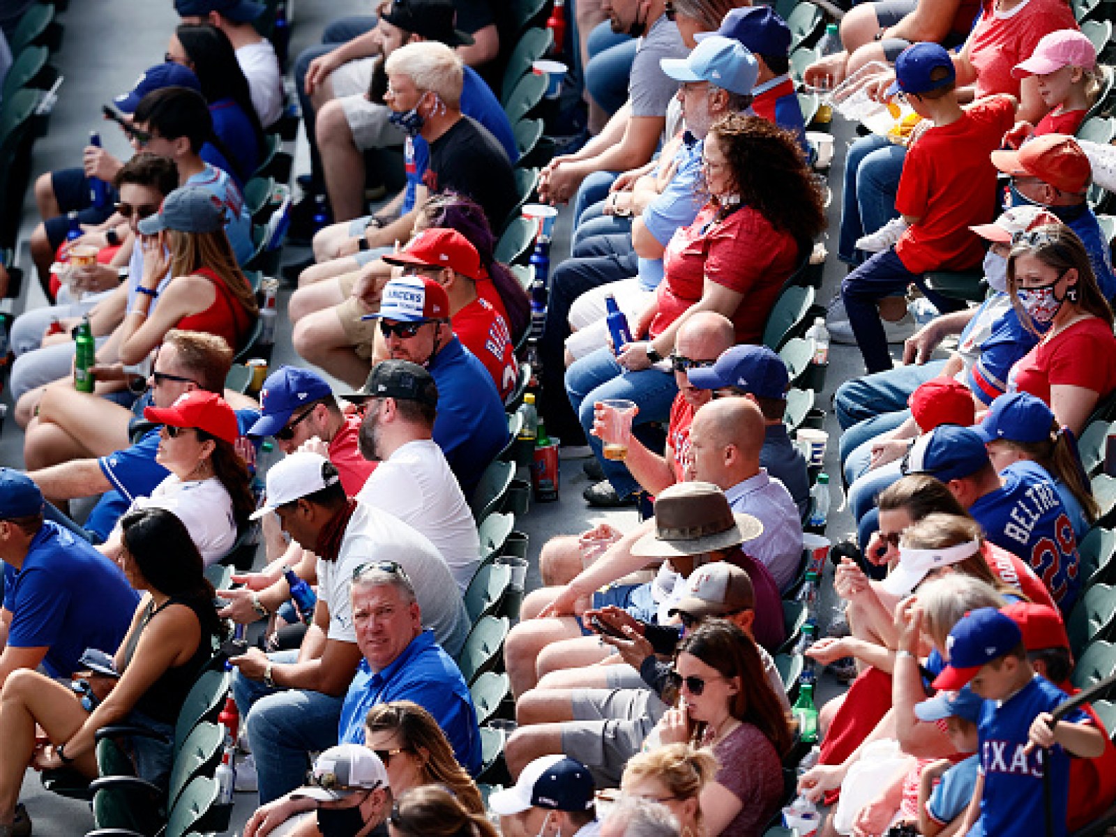 Photo Shows Packed Crowds at Texas Rangers' Opening Game